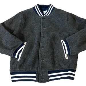 Baby GAP Varsity Gray Wool Jacket Size 5 5T EUC